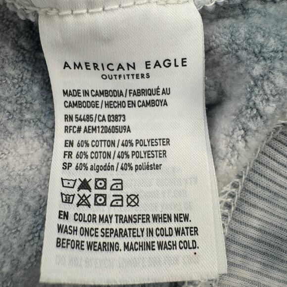 American Eagle crop tie dye Oversized Sweatshirt MEDIUM soft stretchy pullover - Picture 6 of 9